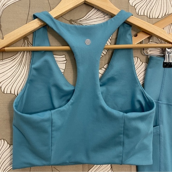 Z by Zella Activewear Set Leggings & Sports Bra Small Blue - Picture 3 of 13